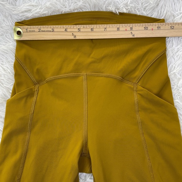 Lululemon Pants Womens 4 Gold Spice Power Thru High Rise Tight 25" Leggings Yoga - Picture 4 of 12